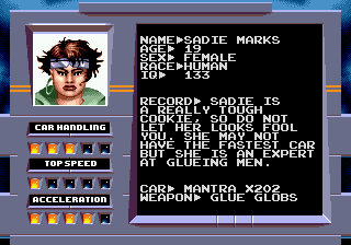 Combat Cars screenshot 5 for Sega Mega Drive